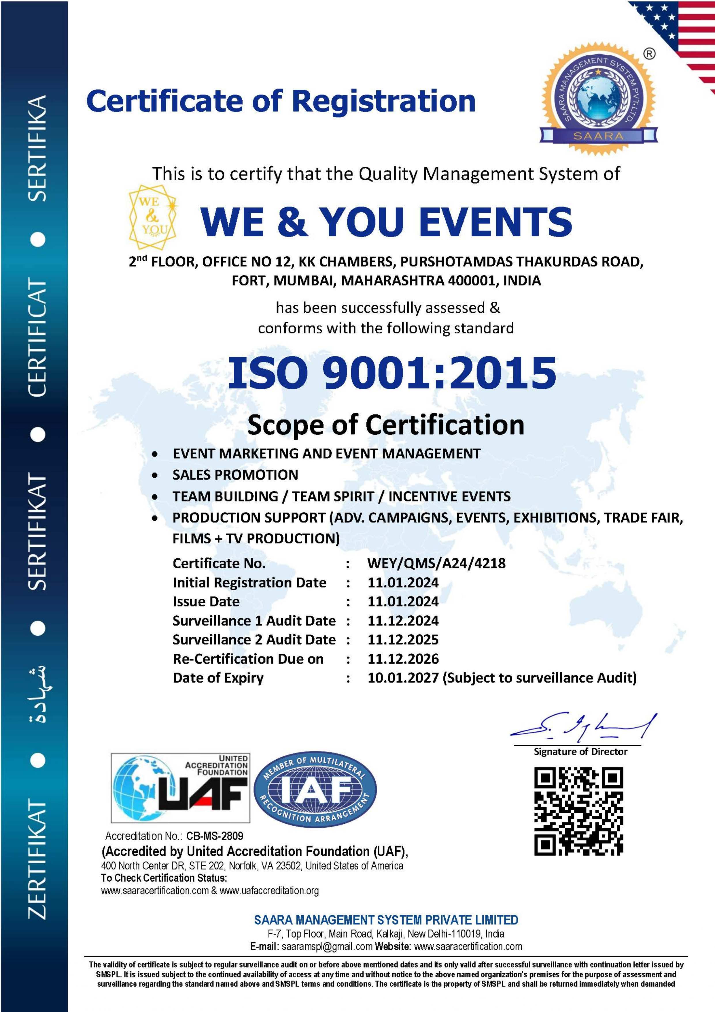 iso certified event management company in India