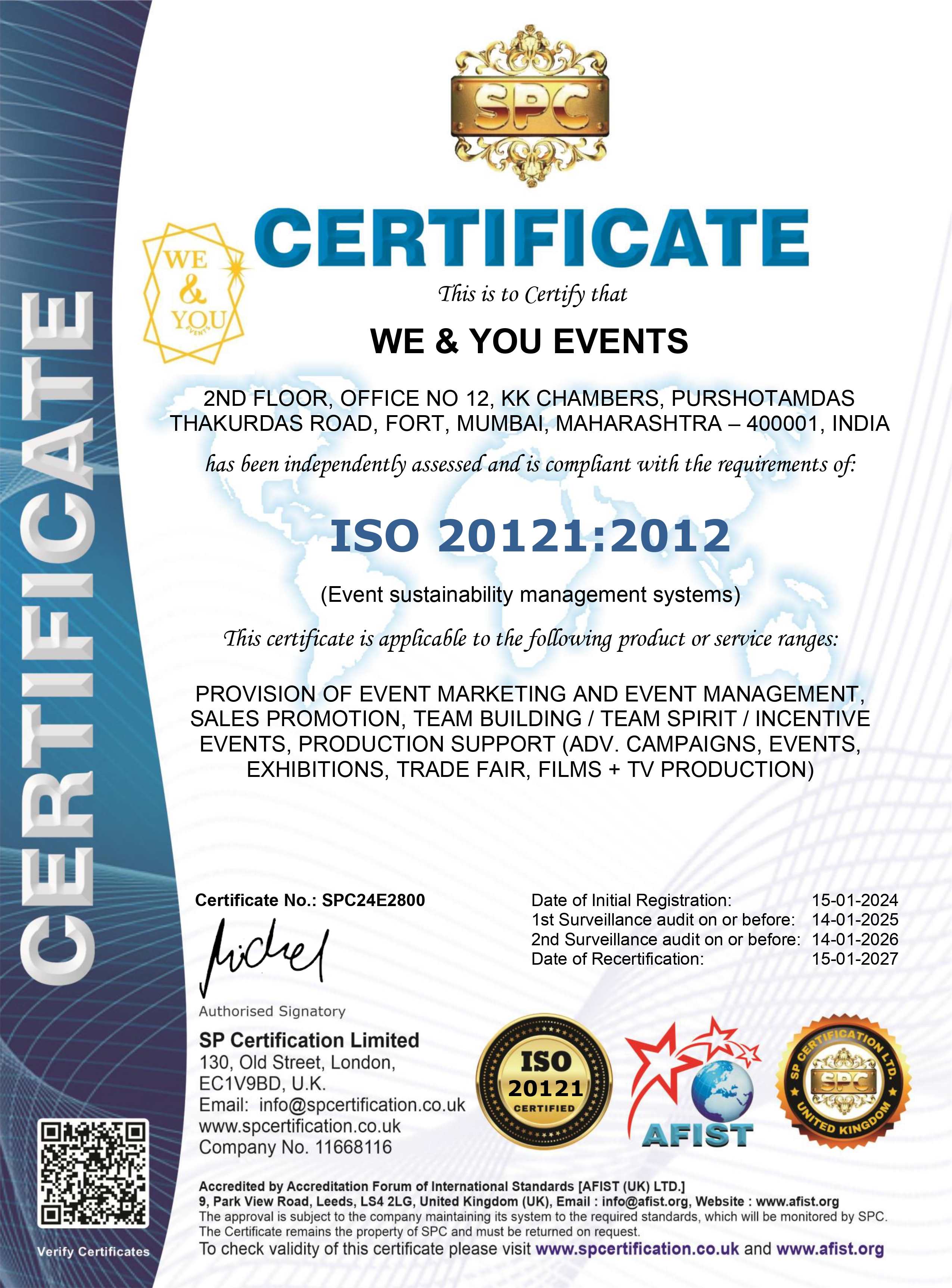 iso certified event management company and event hospitality services