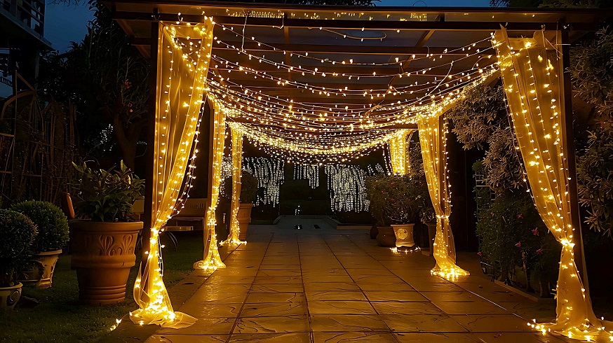 lighting decor for mandap